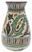 A late 19th century Moroccan pottery vase