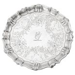 A George III small silver salver
