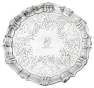 A George III small silver salver