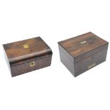 A Victorian writing slope and vanity box