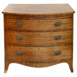 A Regency mahogany bow front chest