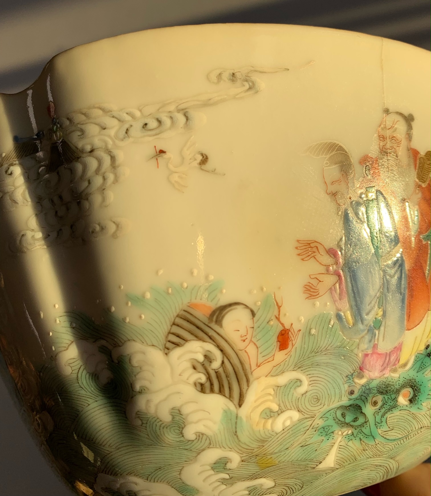 A 19th century Chinese famille rose lobed square bowl - Image 11 of 17