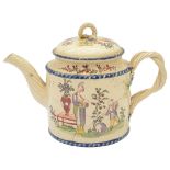 A late 18th century creamware teapot c.1780