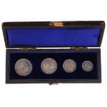 An Edward VII 1907 four coin maundy set