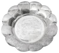 A George V silver dish London 1930