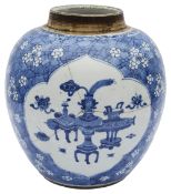 An 18th century blue and white Chinese ginger jar