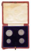 An Edward VII 1906 four coin Maundy Set