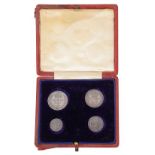 An Edward VII 1906 four coin Maundy Set