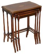 An Edwardian nest of three tables