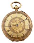 A 14ct gold key wind pocket watch