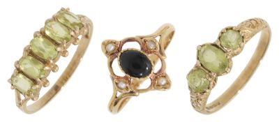 Three Victorian style rings