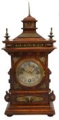 A late 19th century German architectural mantle timepiece
