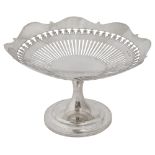 A George V silver pedestal dish