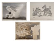 Film Memorabilia: Walt Disney's Pinocchio - A large collection of black and white press stills