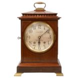 An Edwardian mahogany cased bracket clock