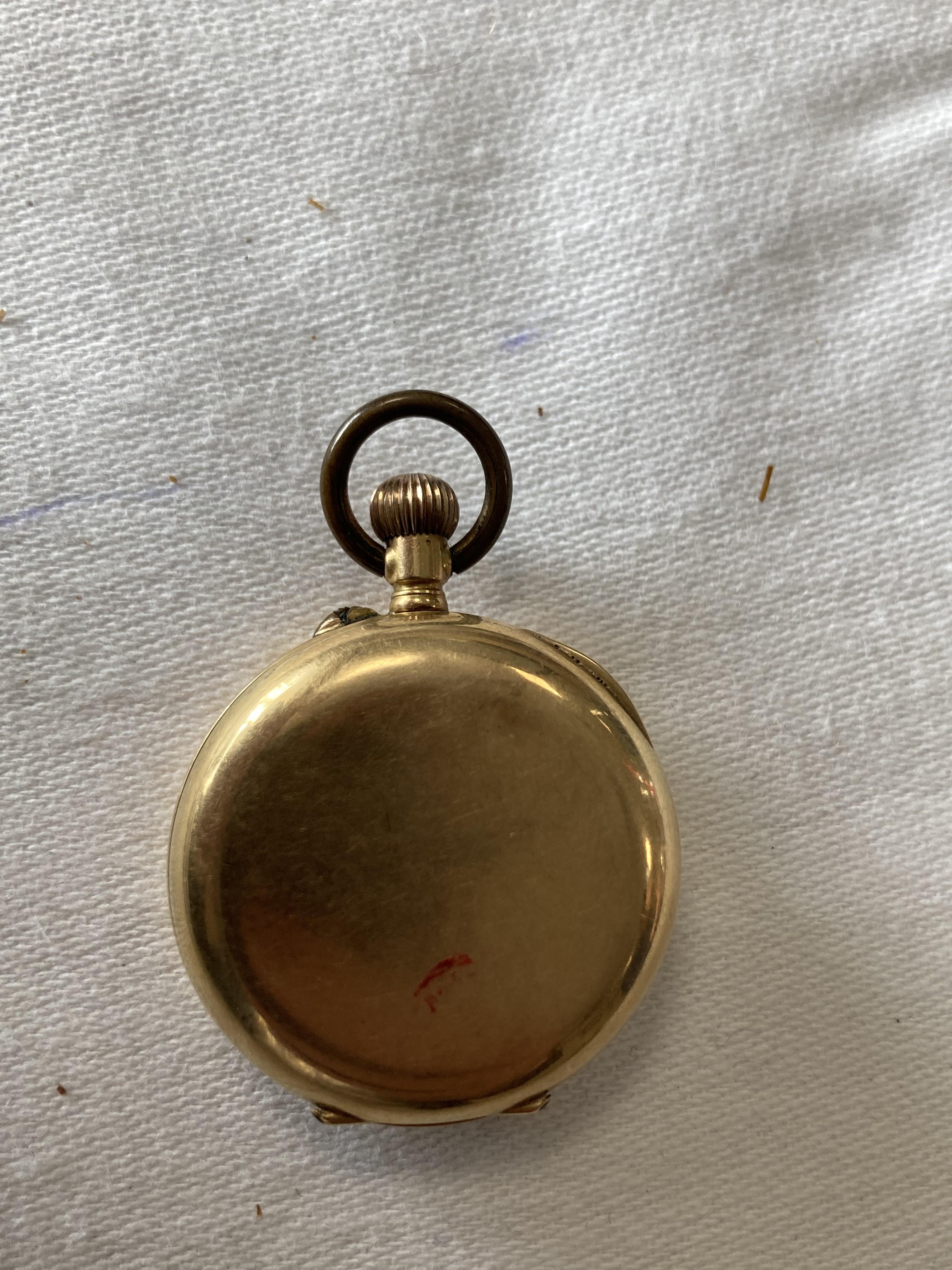 A 9ct cased gold tooth pick and a 14K cased pocket watch - Image 5 of 5