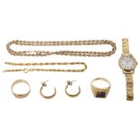 9ct gold, lady's omega etc...