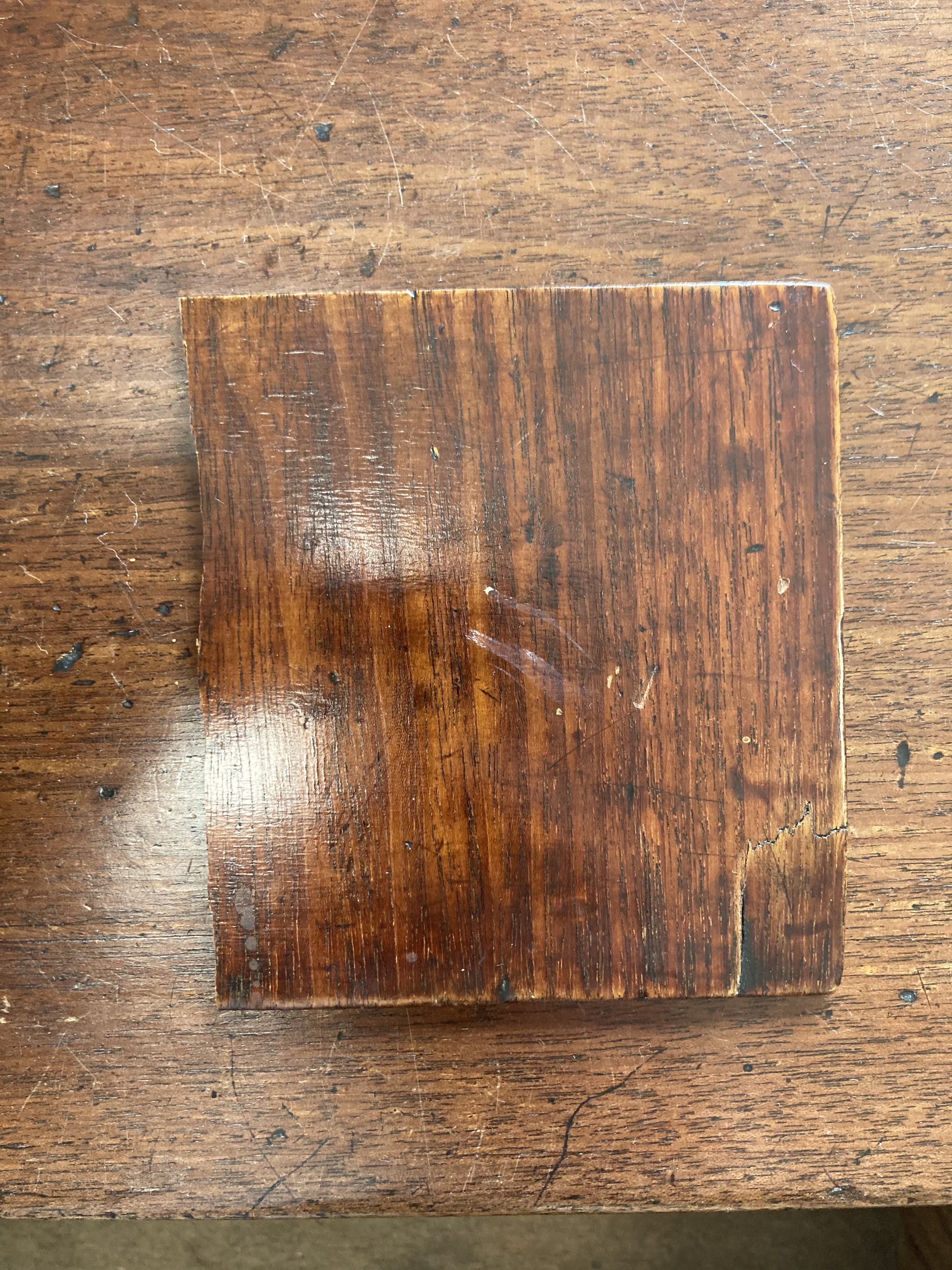 George II walnut foldover tea table - Image 5 of 9