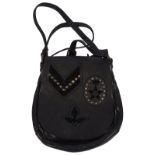 A Campomaggi black leather cross body shoulder bag