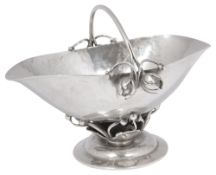 A Georg Jensen silver sugar basket