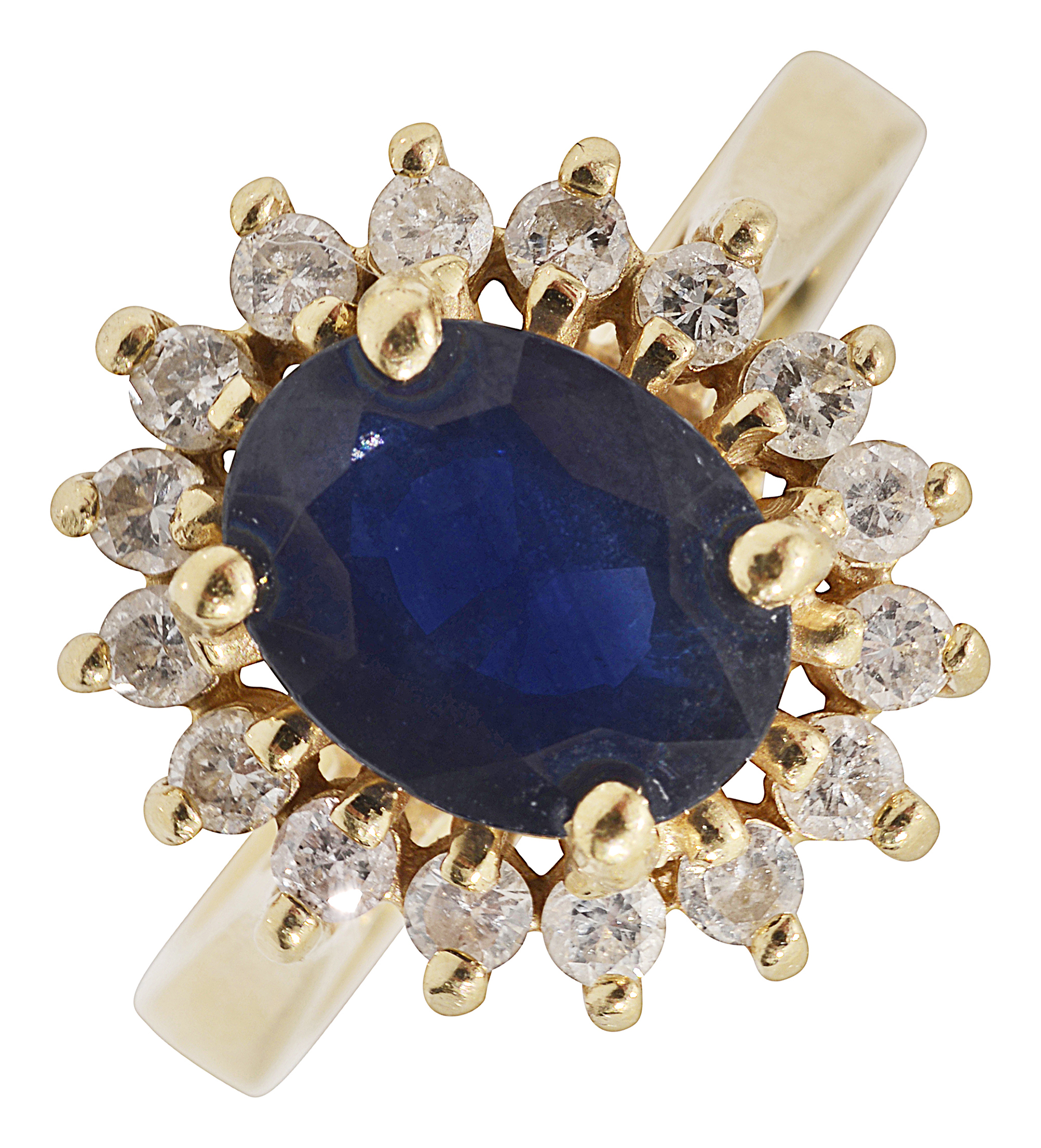 A sapphire and diamond-set cluster ring - Image 2 of 2