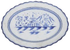 A late 18th century Pearlware oval serving dish
