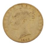 A Victoria gold full sovereign, 1843