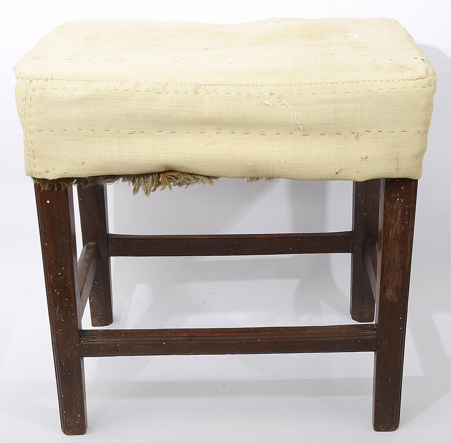 A George III stool fruitwood - Image 2 of 2