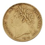 A George IV gold full sovereign, 1821