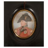 An oval portrait miniature of George III