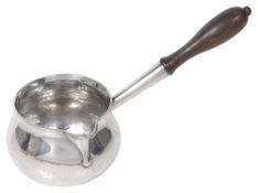 A small George II silver brandy pan
