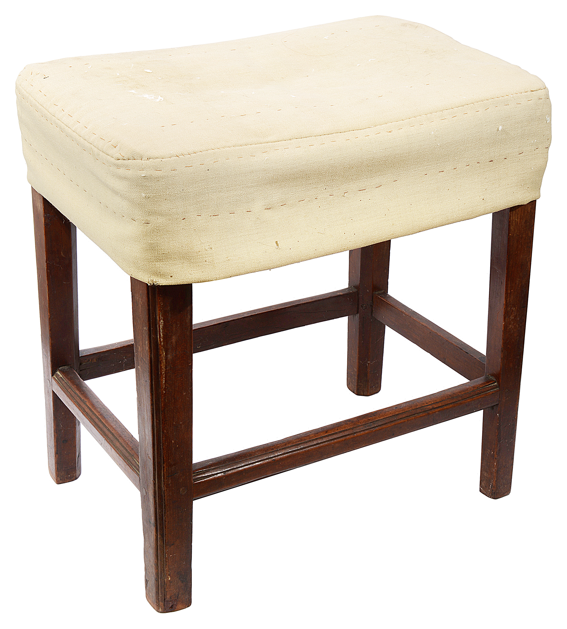 A George III stool fruitwood