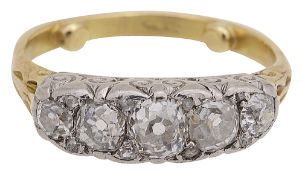 A Victorian diamond five stone ring