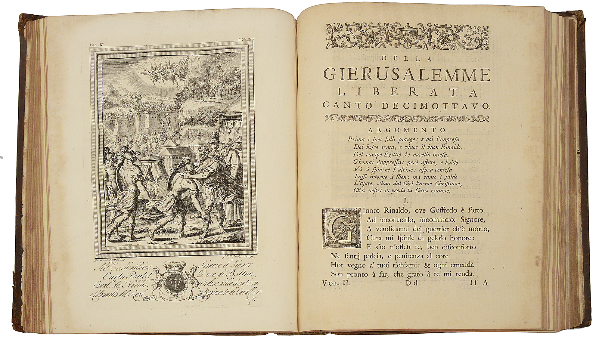 Tasso, Torquato. La Gierusalemme Liberata di Torquato tasso: con Le Figure di Bernardo Castelli (2) - Image 3 of 3