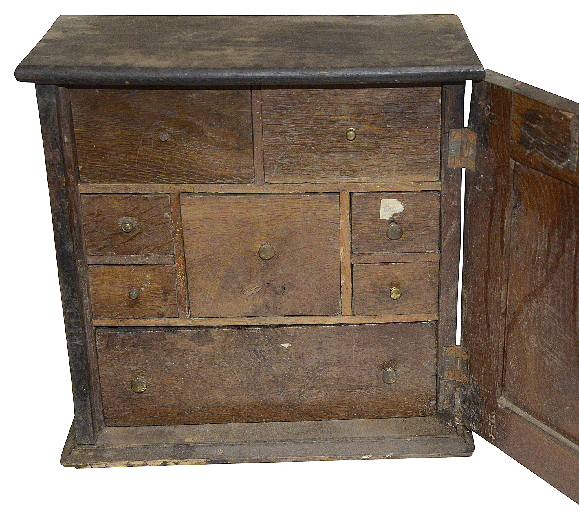 An early 18th century oak spice cupboard - Image 2 of 11