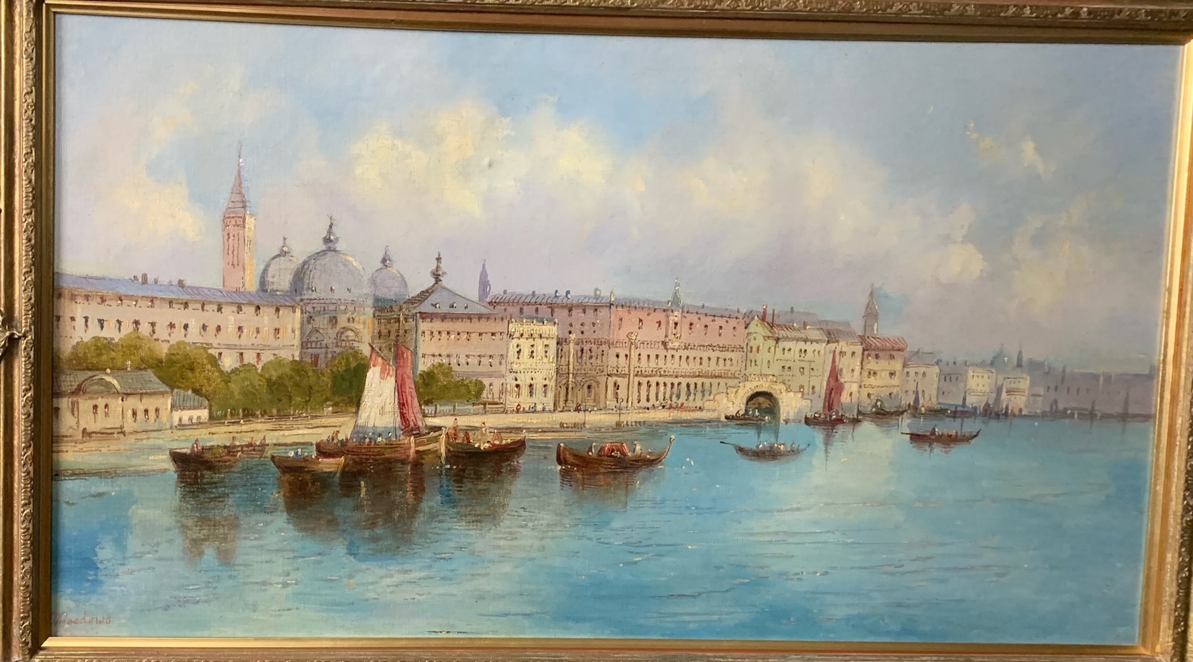 William Meadows 'Venice from the Lagoon' oil on canvas - Image 2 of 5