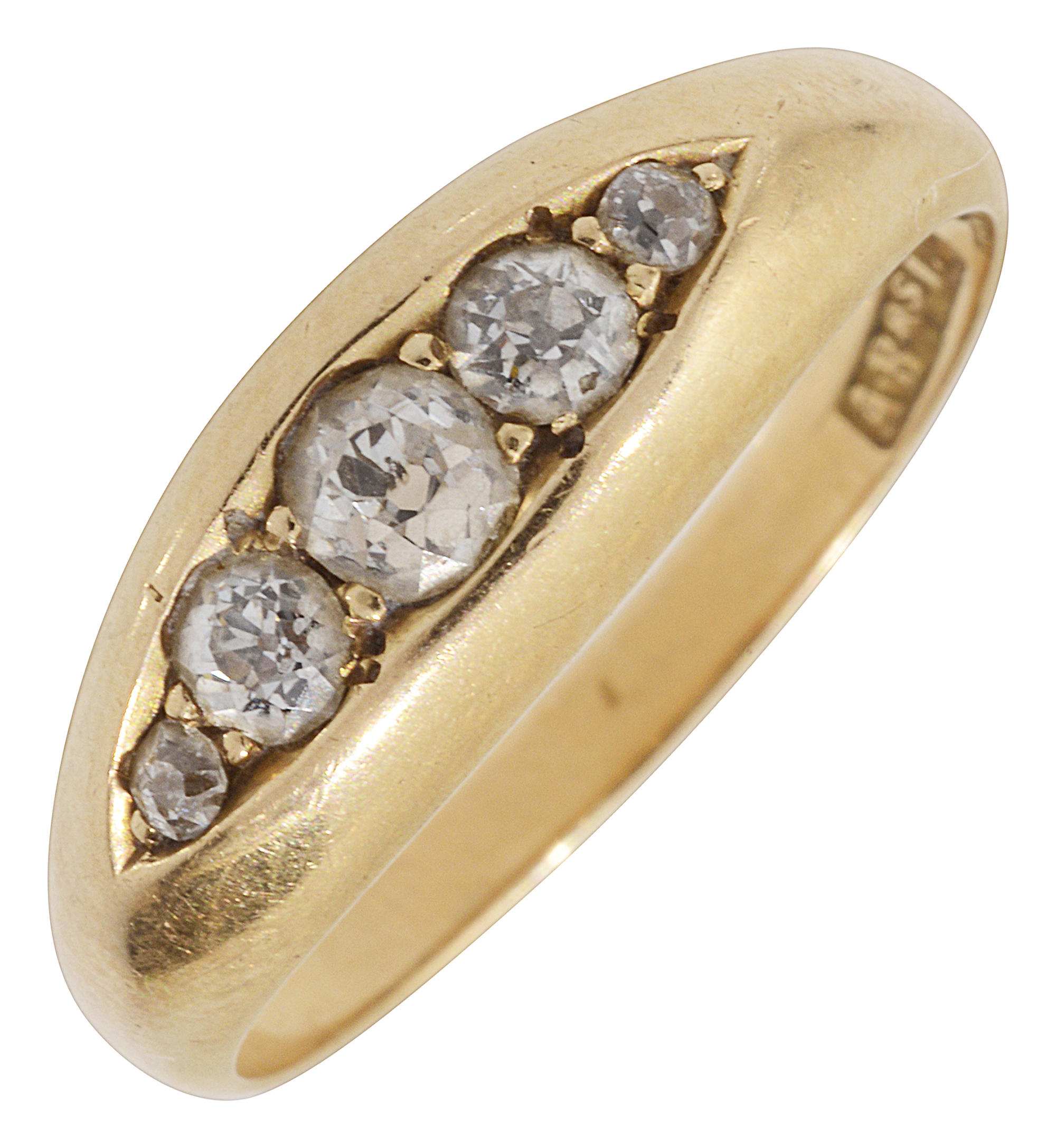 A diamond five stone ring - Image 2 of 2
