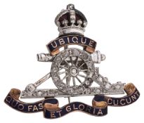 An enamel and diamond-set military brooch for the Royal Artillery