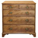 A George III mahogany chest of drawers,