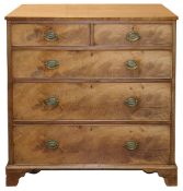 A George III mahogany chest of drawers,