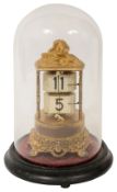 An American Art Nouveau design gilt brass Plato clock
