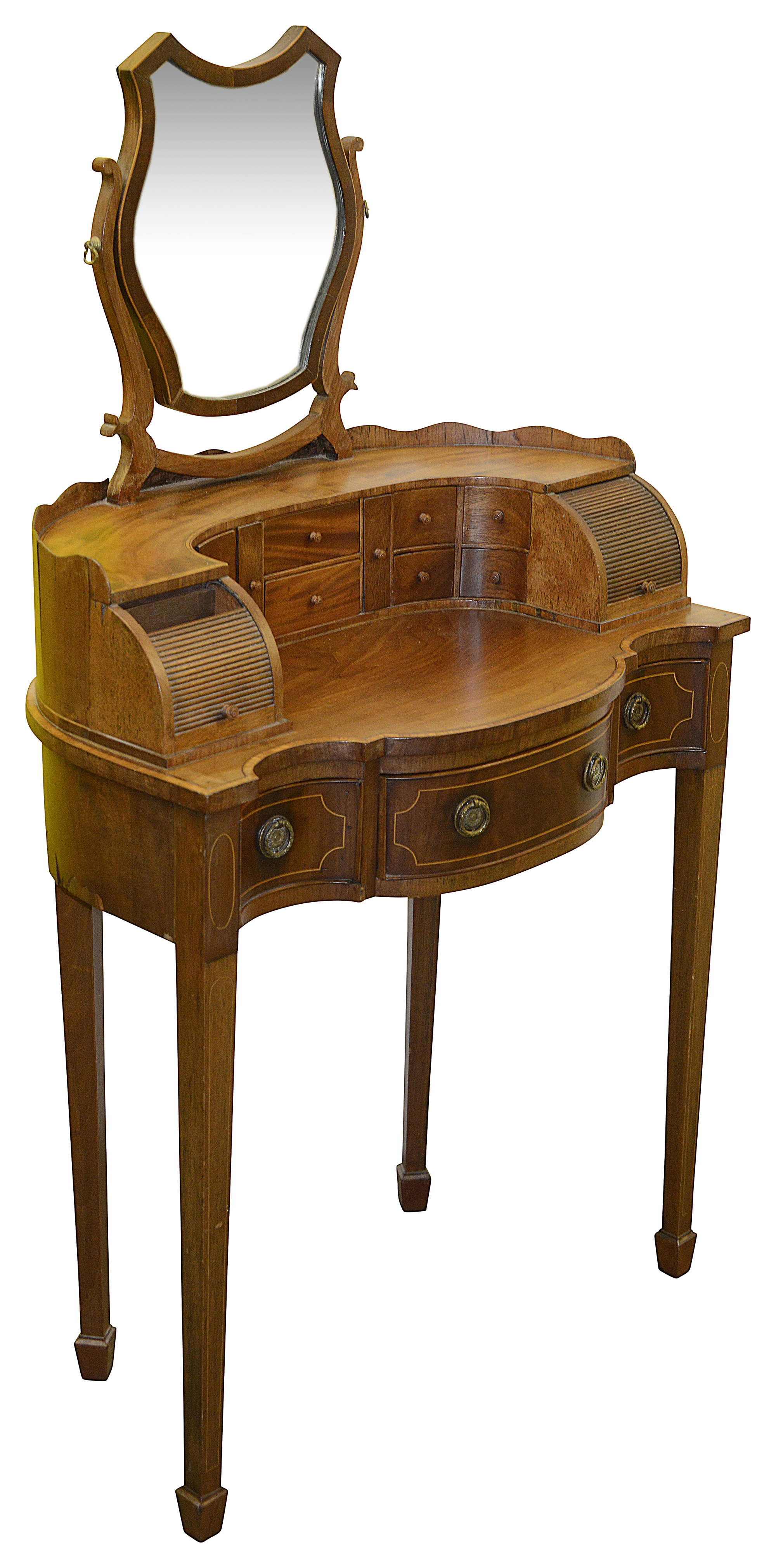 A Sheraton revival Carlton House style dressing table - Image 4 of 4