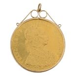 An Austrian Franz Joseph I, 1915 4 ducat gold coin