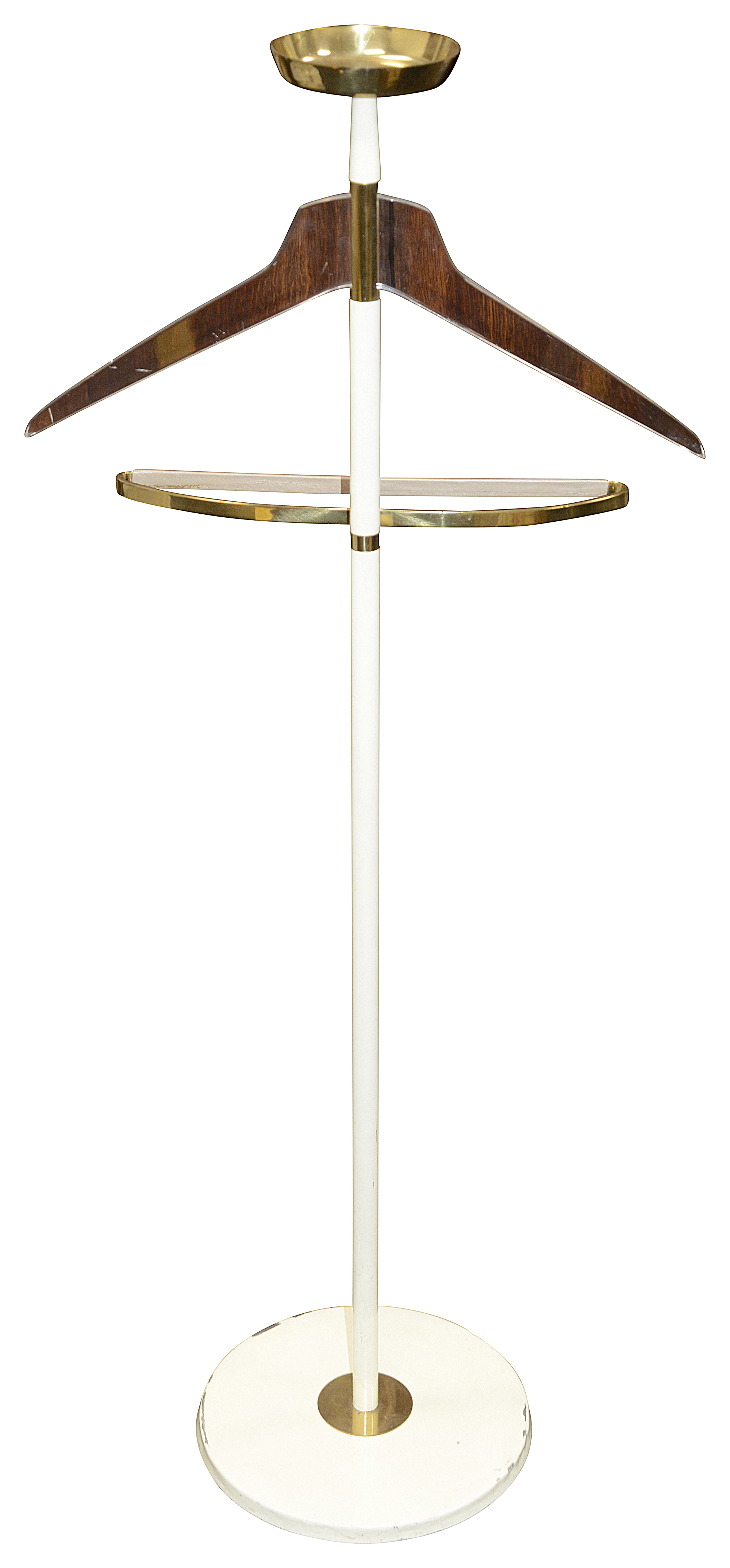 A mid 20th century enamelled, brass and lucite valet stand, - Image 2 of 2