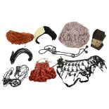 A collection of early 20th century and later ladies hats and accessories