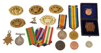 A WWI medal group awarded to 4145 Pte A.T. Mc Peak R. Scots and