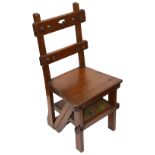 A 19th century metamorphic chair / library steps