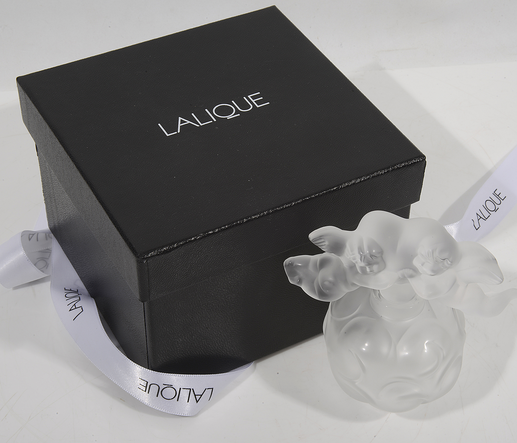 A Lalique 'Falcon Nuages' frosted glass scent bottle, - Image 3 of 3