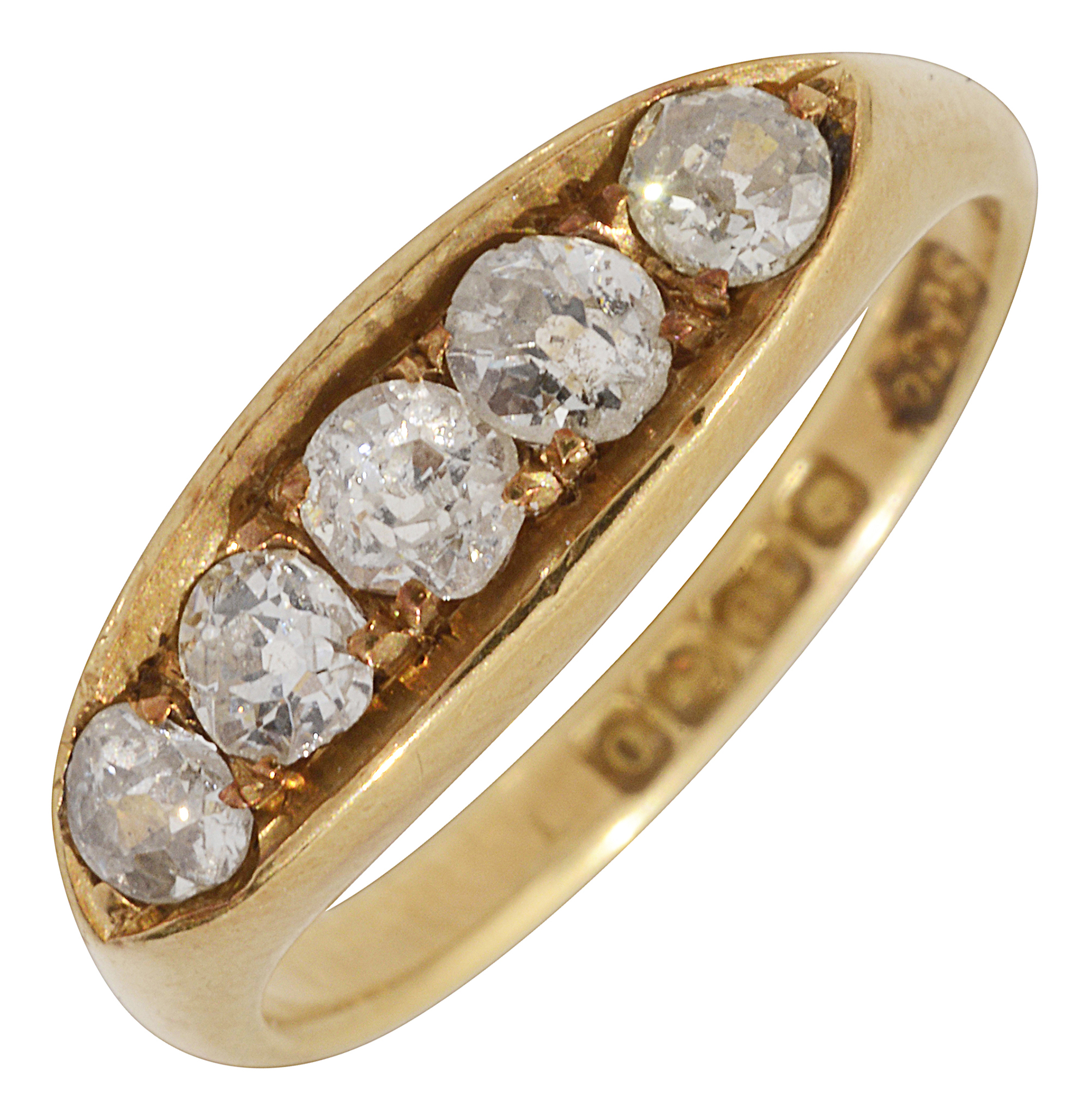 A diamond five stone ring - Image 2 of 2