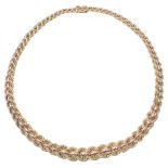 An Austrian two coloured 14ct yellow gold necklace